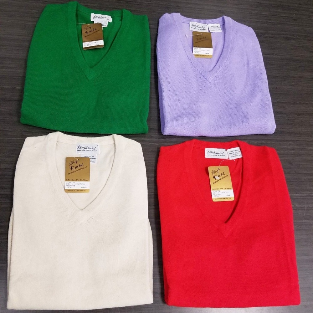 (4) Vintage LILLY DACHE Women's Golf Vests.   (This is not avaliable)